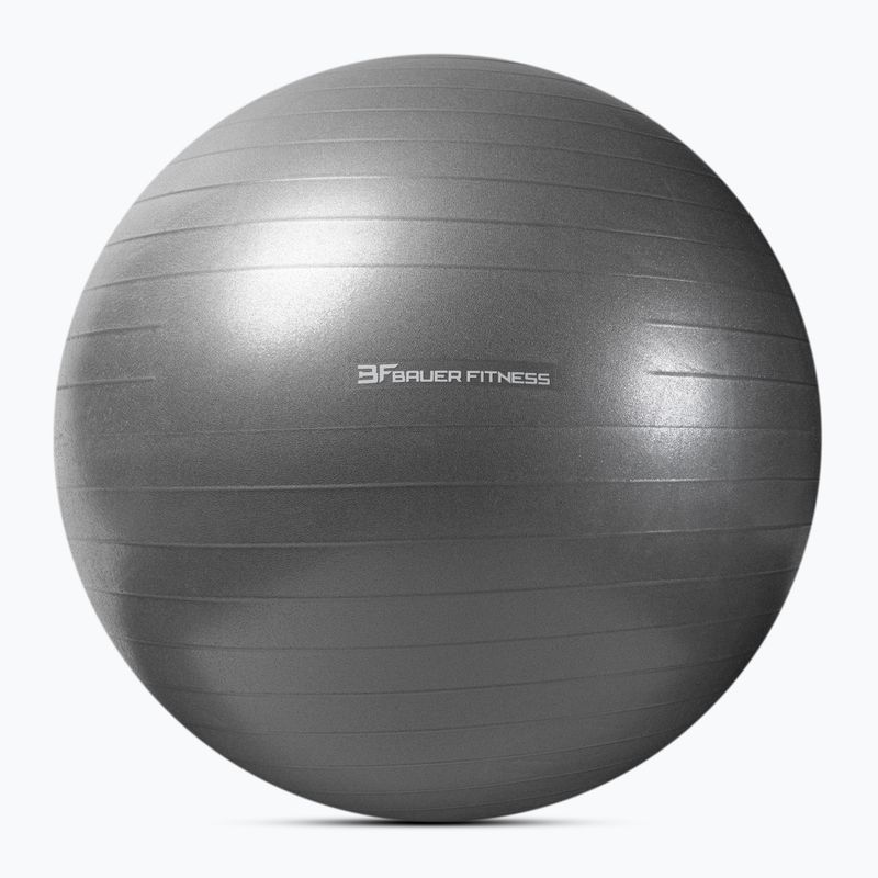 Piłka gimnastyczna Bauer Fitness Anti-Burst 75 cm srebrna