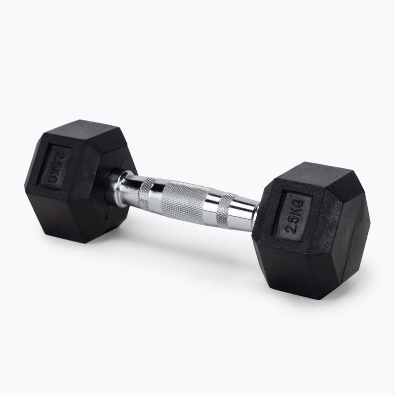 Hantel ogumowany Bauer Fitness HEX 2,5 kg