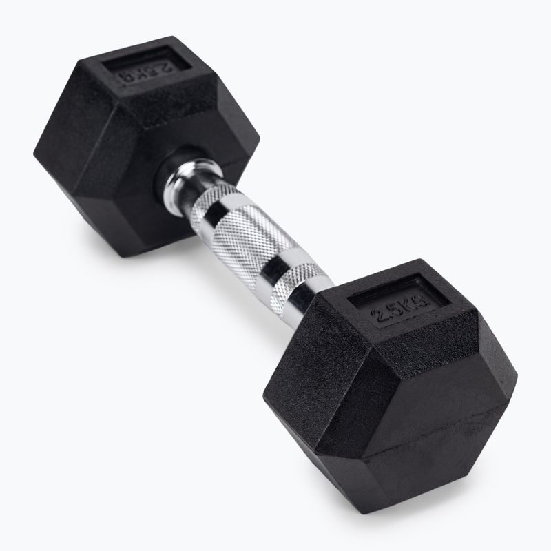 Hantel ogumowany Bauer Fitness HEX 2,5 kg 2