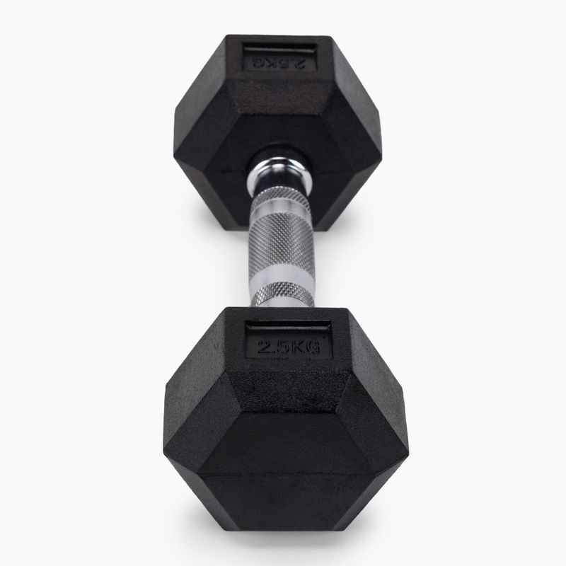 Hantel ogumowany Bauer Fitness HEX 2,5 kg 3