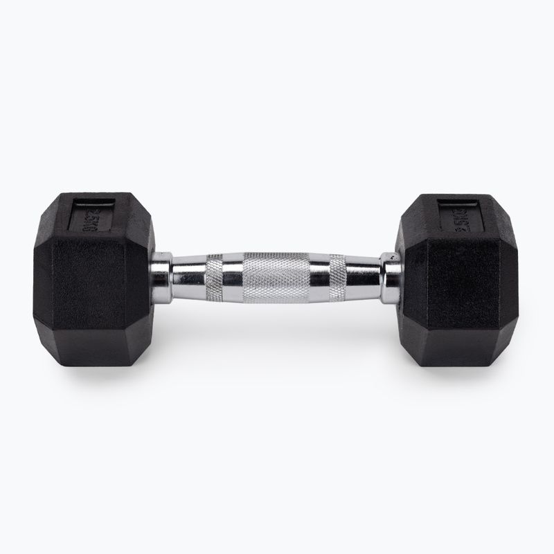Hantel ogumowany Bauer Fitness HEX 2,5 kg 4