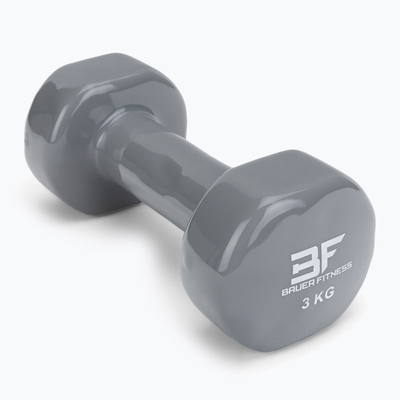 Hantel winylowy Bauer Fitness AC-1404 3 kg szary