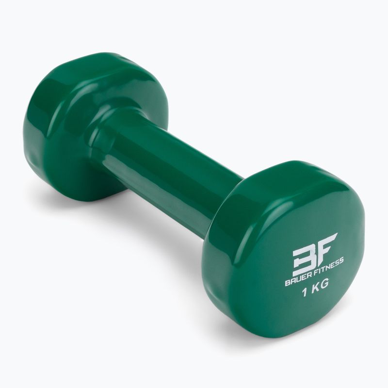 Hantel winylowy Bauer Fitness AC-1402 1 kg zielony