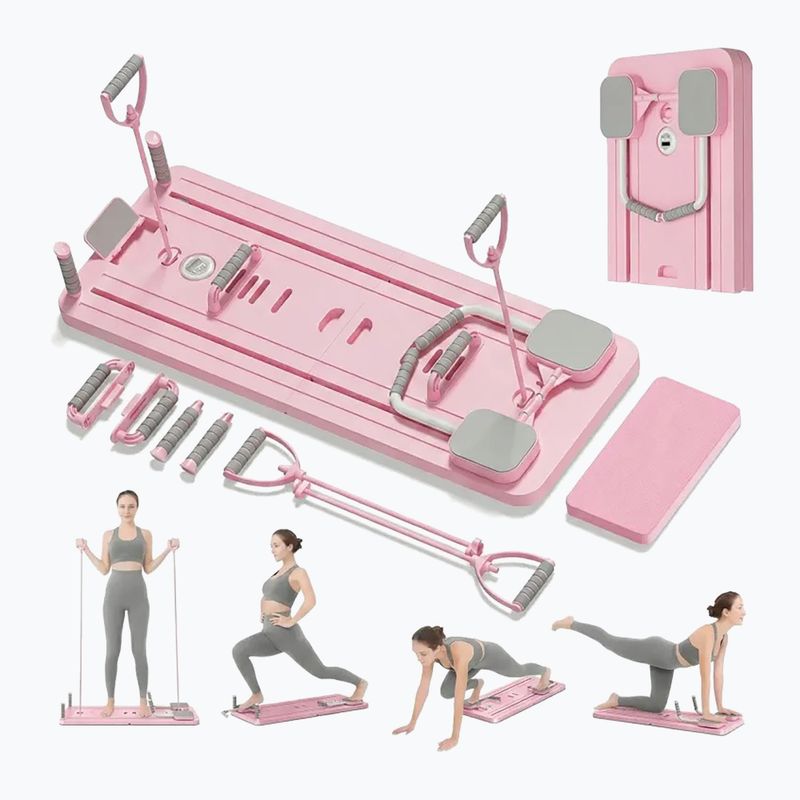 Reformer do pilatesu Extralink 9w1 pink