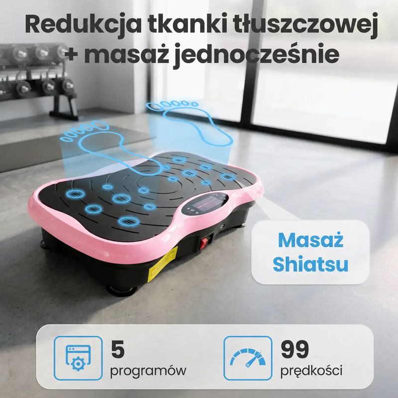 Platforma wibracyjna Extralink Moonwalk Spin Move black/pink 16