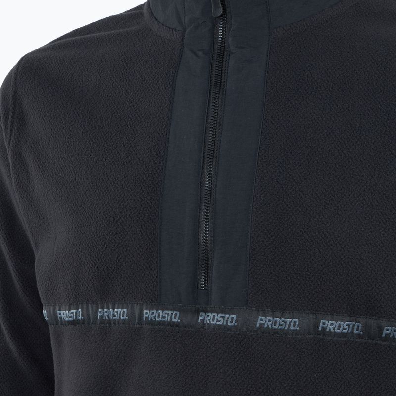 Bluza męska PROSTO Half Zip Fleece Nero black 3