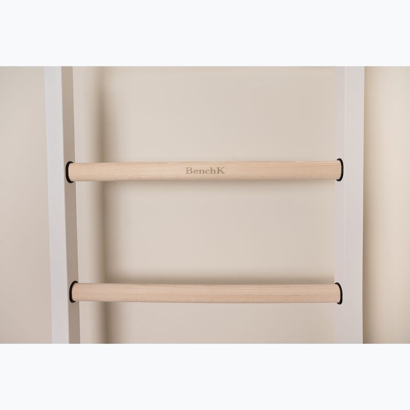 Drabinka gimnastyczna BenchK 711W+A204 white matte/oak 2