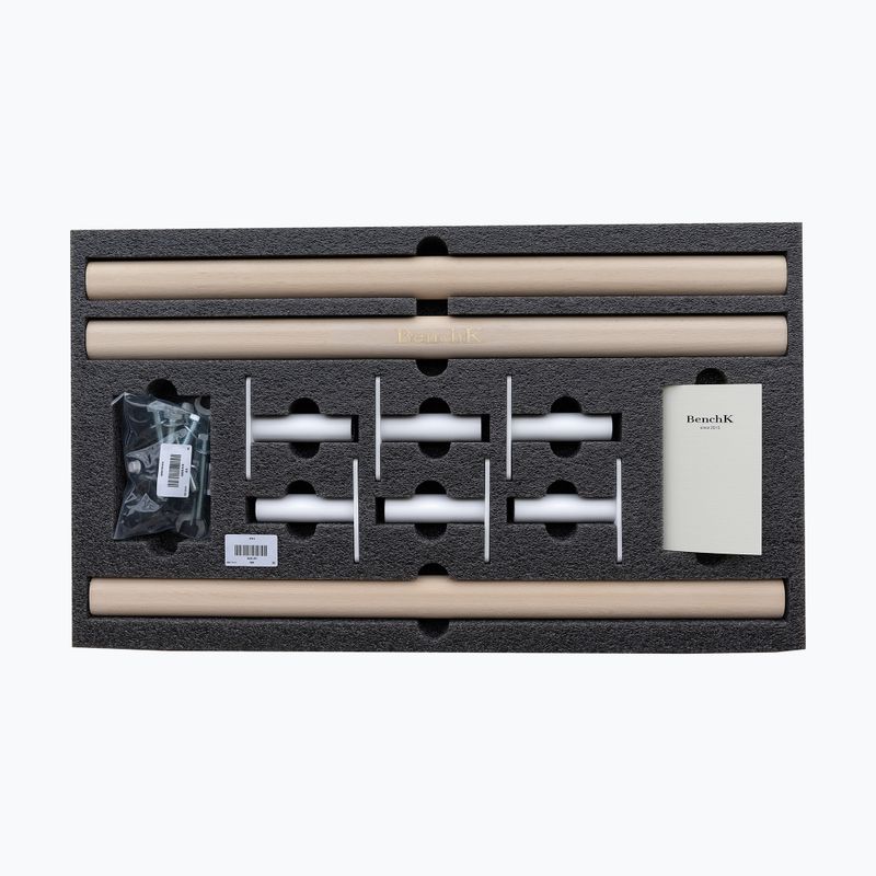 Drabinka gimnastyczna BenchK 711W+A204 white matte/oak 3