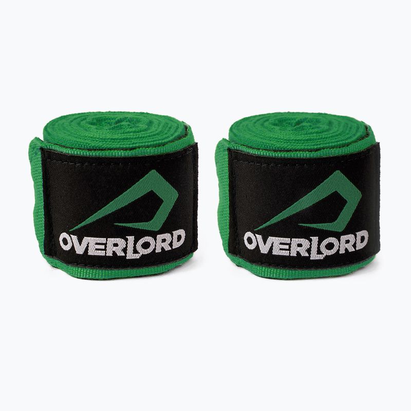 Bandaże bokserskie Overlord 350 cm zielony neon 3