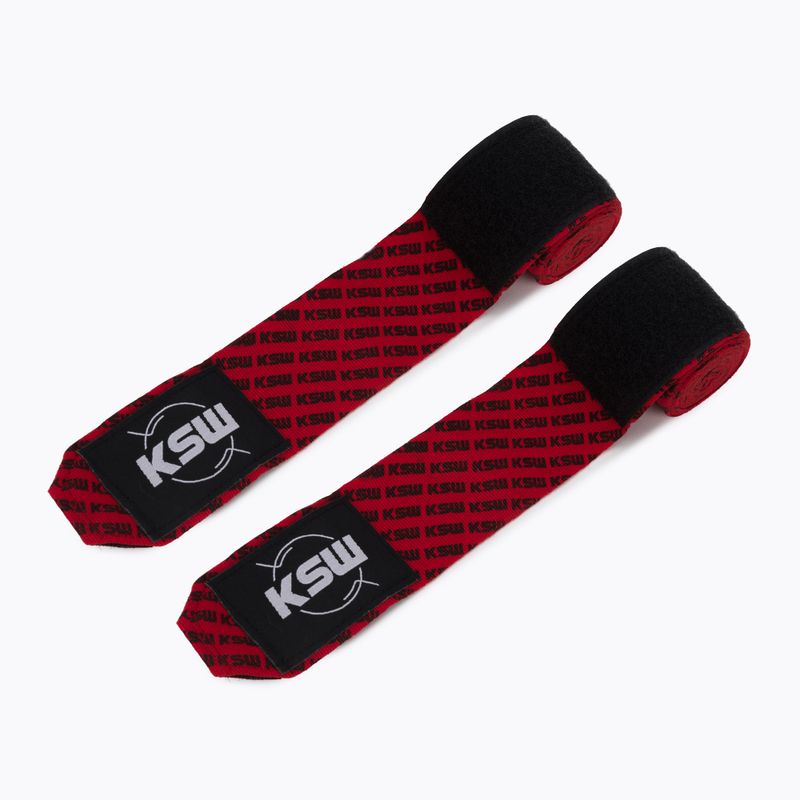 Bandaże bokserskie KSW 400 cm red 2