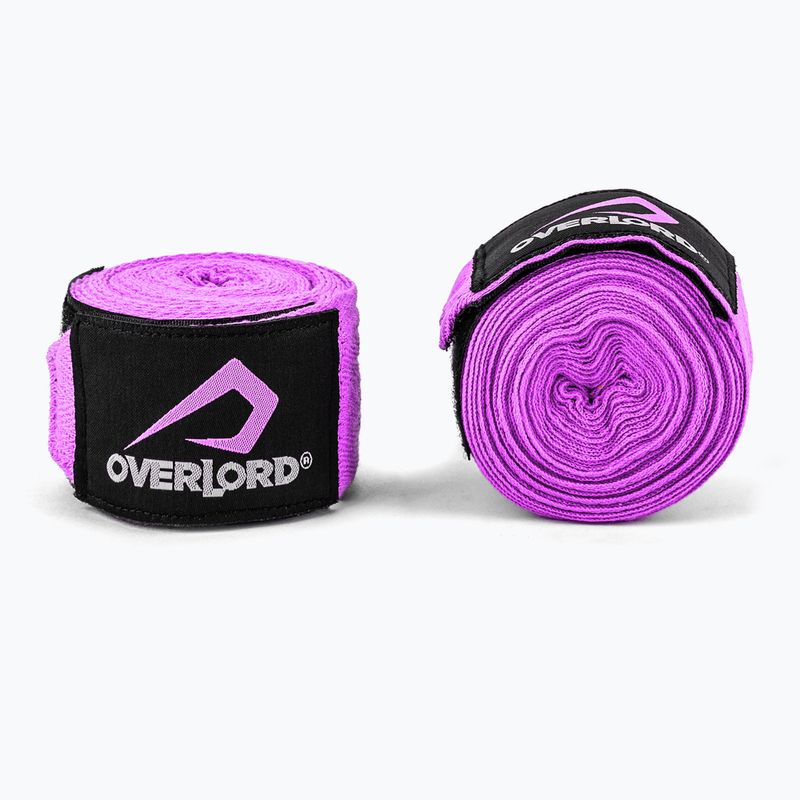 Bandaże bokserskie Overlord 450 cm róż 2