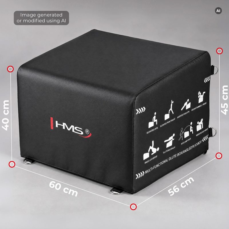 Skrzynia do ćwiczeń HMS HTB61 Hip Thrust black 6