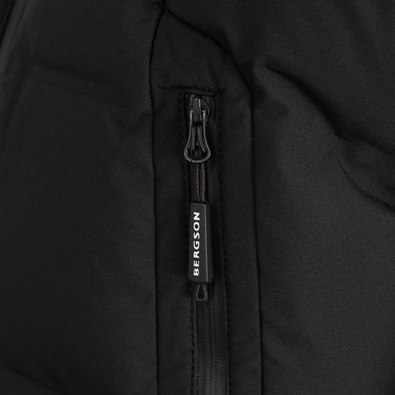 Płaszcz ocieplany męski BERGSON Snow Leopard Primaloft black 11