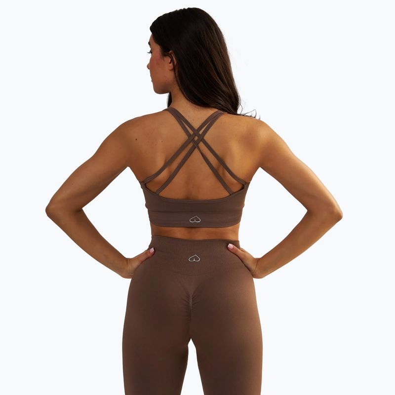 Biustonosz treningowy BeShaped Gym Queen brown 3