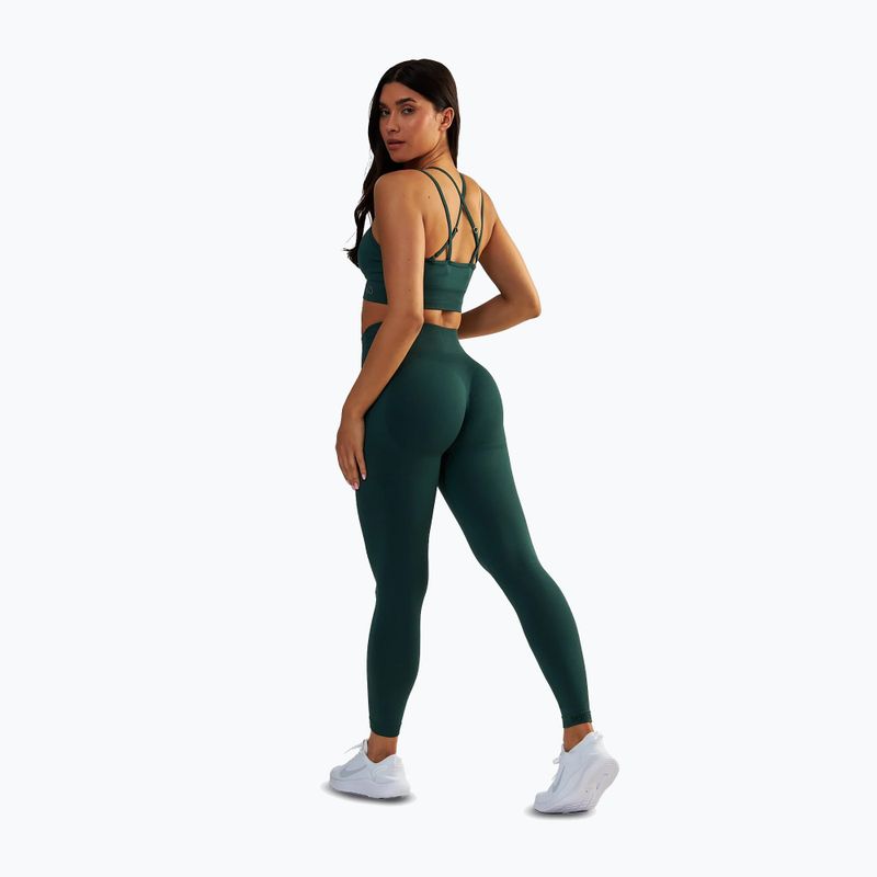 Legginsy treningowe damskie BeShaped Shape Up dark green 3