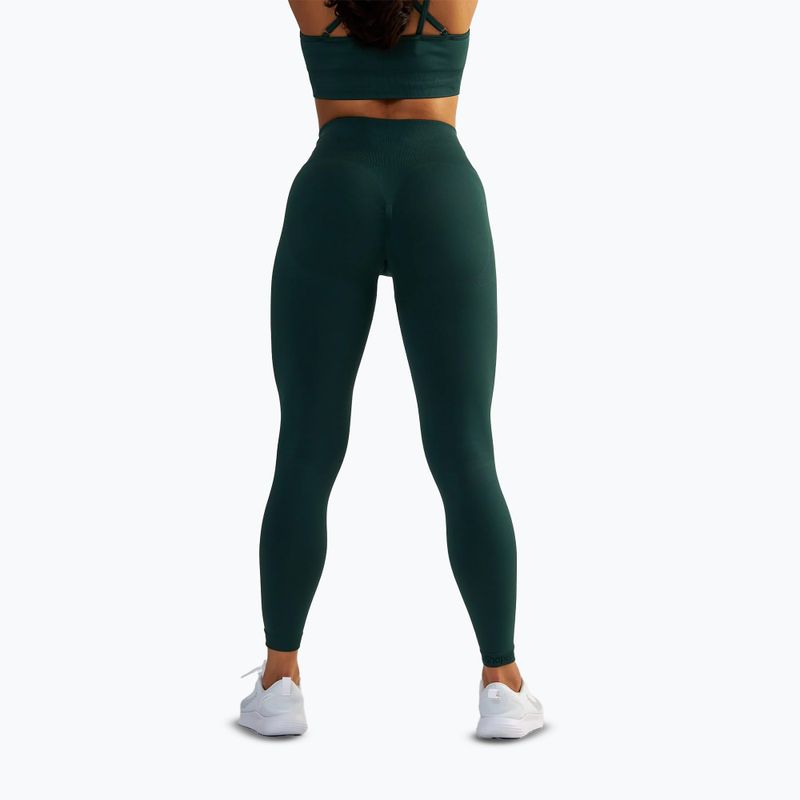 Legginsy treningowe damskie BeShaped Shape Up dark green 4