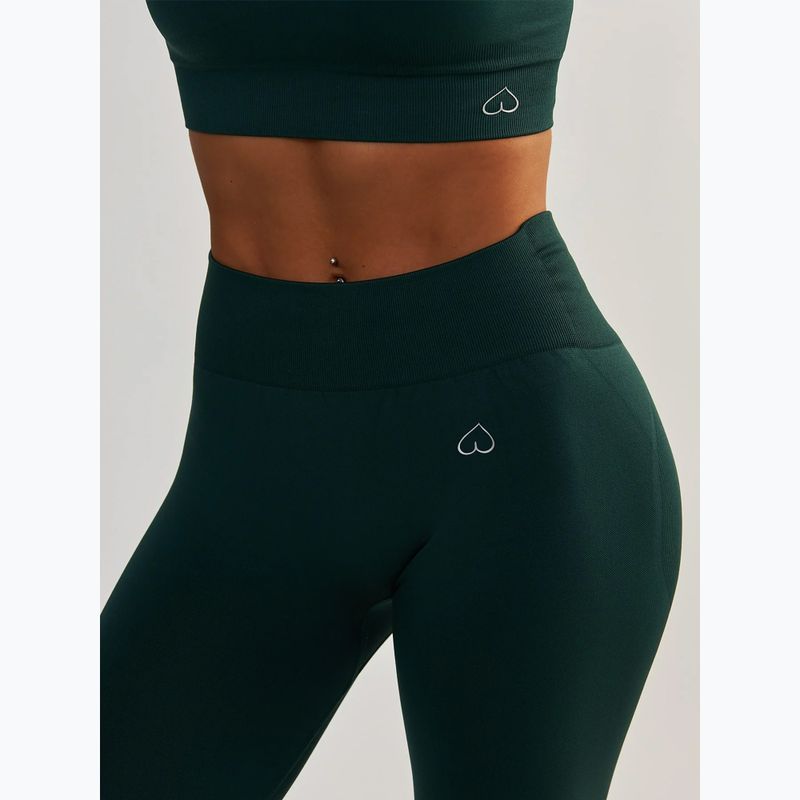 Legginsy treningowe damskie BeShaped Shape Up dark green 5