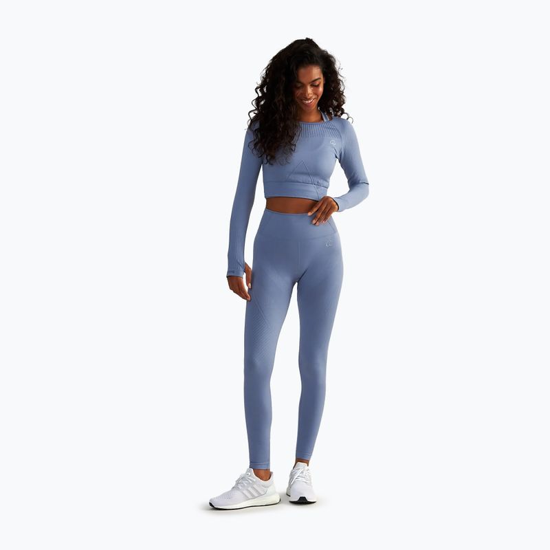 Top treningowy longsleeve damski BeShaped Femme Force light blue 2