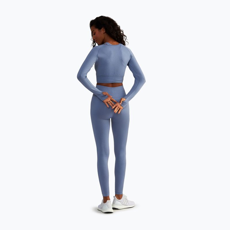 Top treningowy longsleeve damski BeShaped Femme Force light blue 3