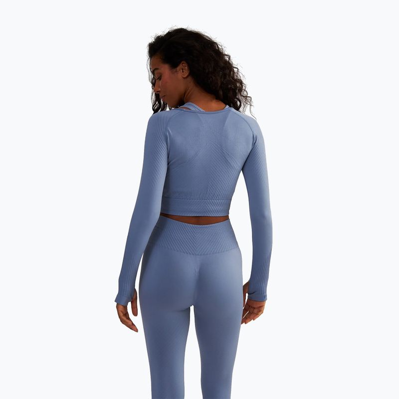 Top treningowy longsleeve damski BeShaped Femme Force light blue 4