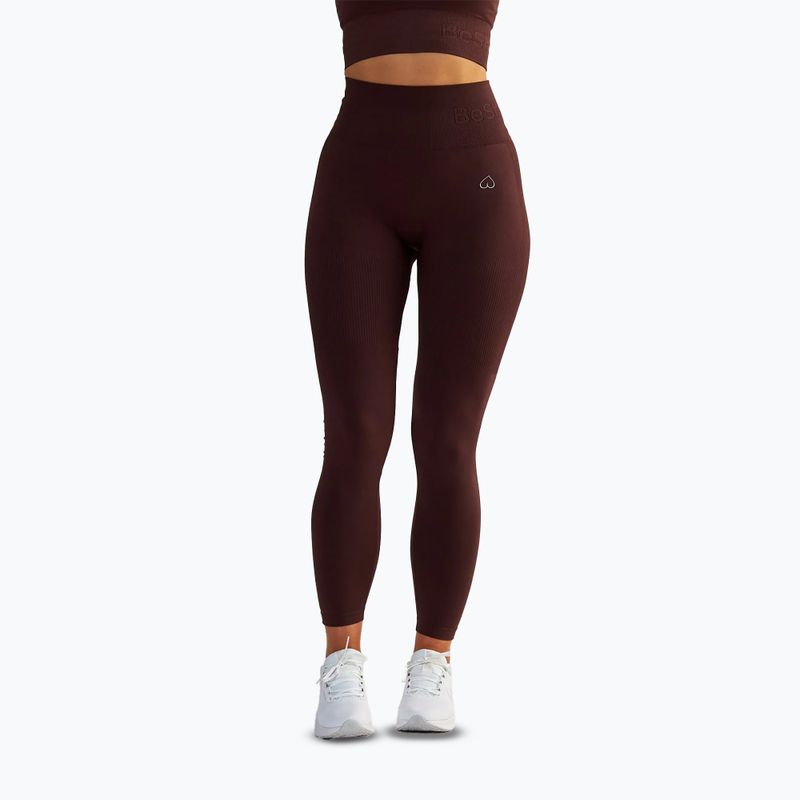 Legginsy treningowe damske BeShaped Body Boost brown