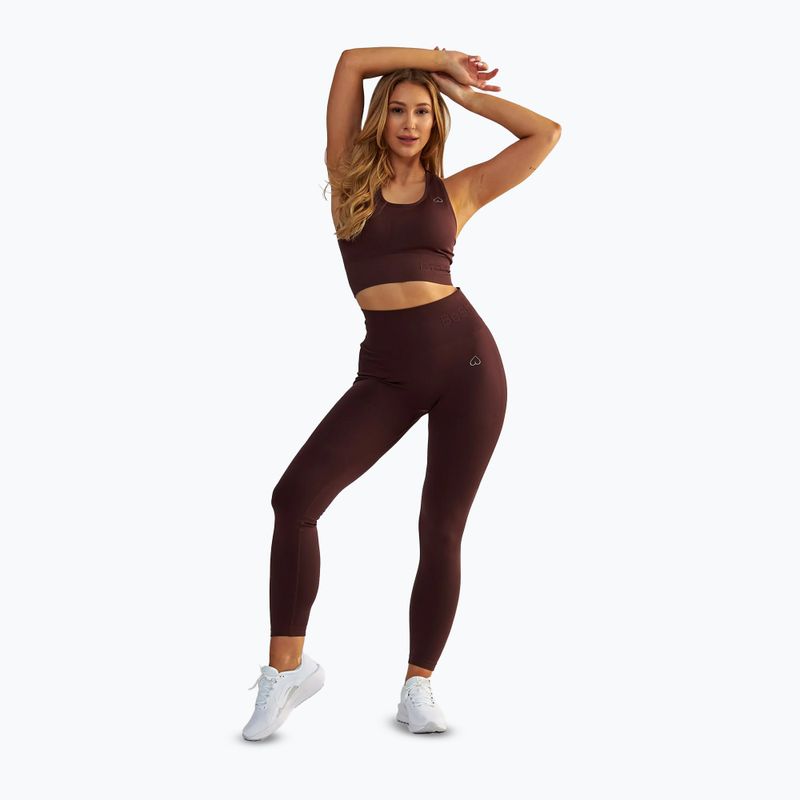 Legginsy treningowe damske BeShaped Body Boost brown 2
