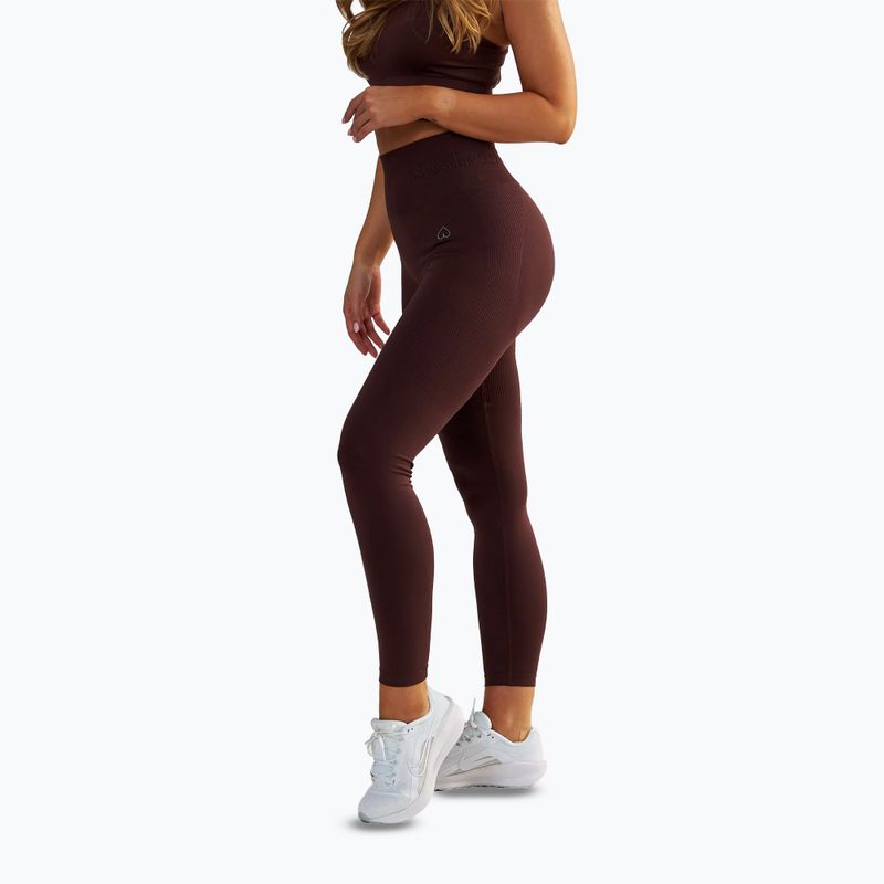 Legginsy treningowe damske BeShaped Body Boost brown 6
