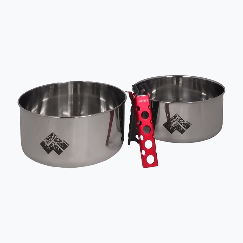 Zestaw naczyń turystycznych Alpinus Jukatan 2l, 1,5 l i 0,6 l stalowy 2