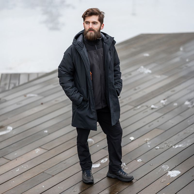 Płaszcz przeciwdeszczowy męski Alpinus Multan czarny 8