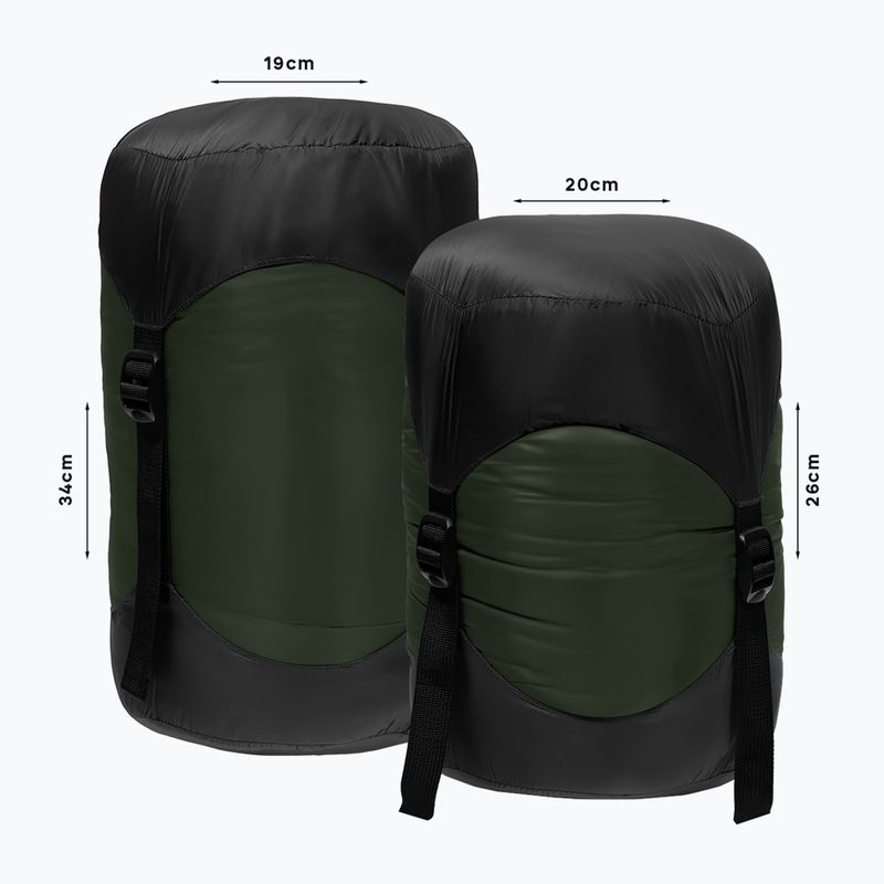 Śpiwór Alpinus Ultralight 1000 lewy zielony 7