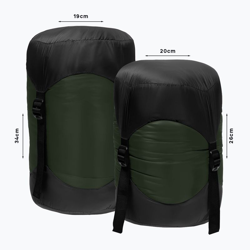 Śpiwór Alpinus Ultralight 1000 prawy zielony 7