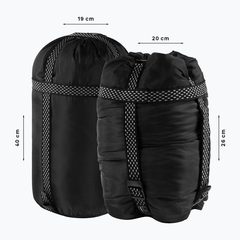 Śpiwór Alpinus Fiber Pro 1300 lewy antracyt 7