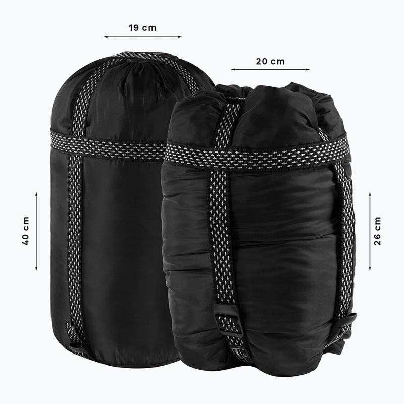 Śpiwór Alpinus Fiber Pro 1300 prawy antracyt 7