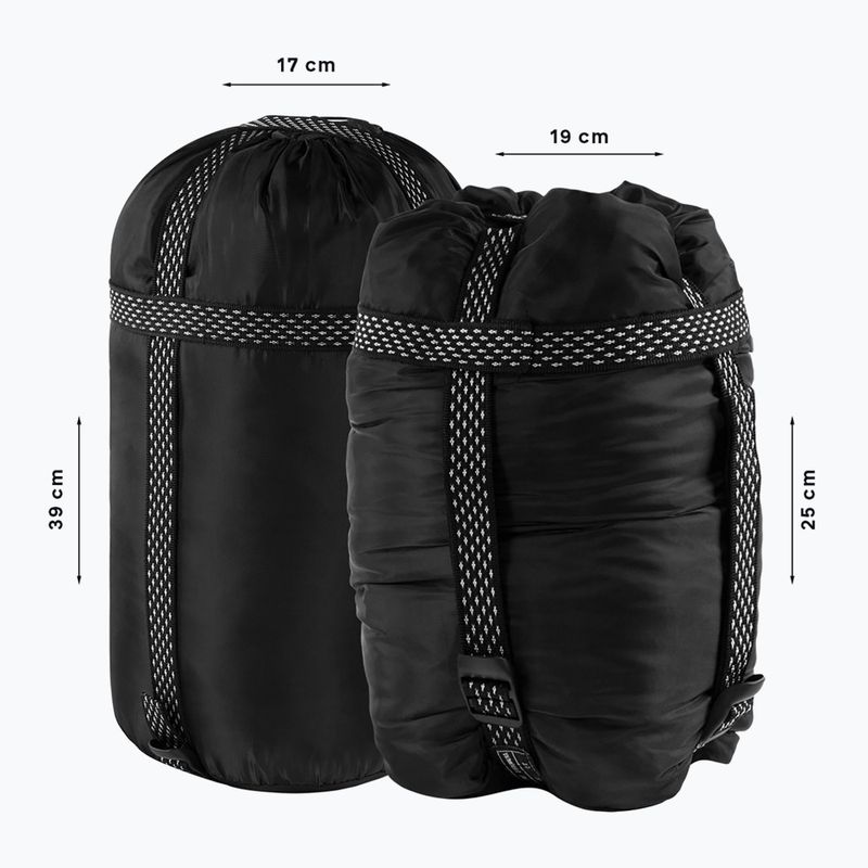 Śpiwór Alpinus Fiber Pro 1100 prawy szary 6