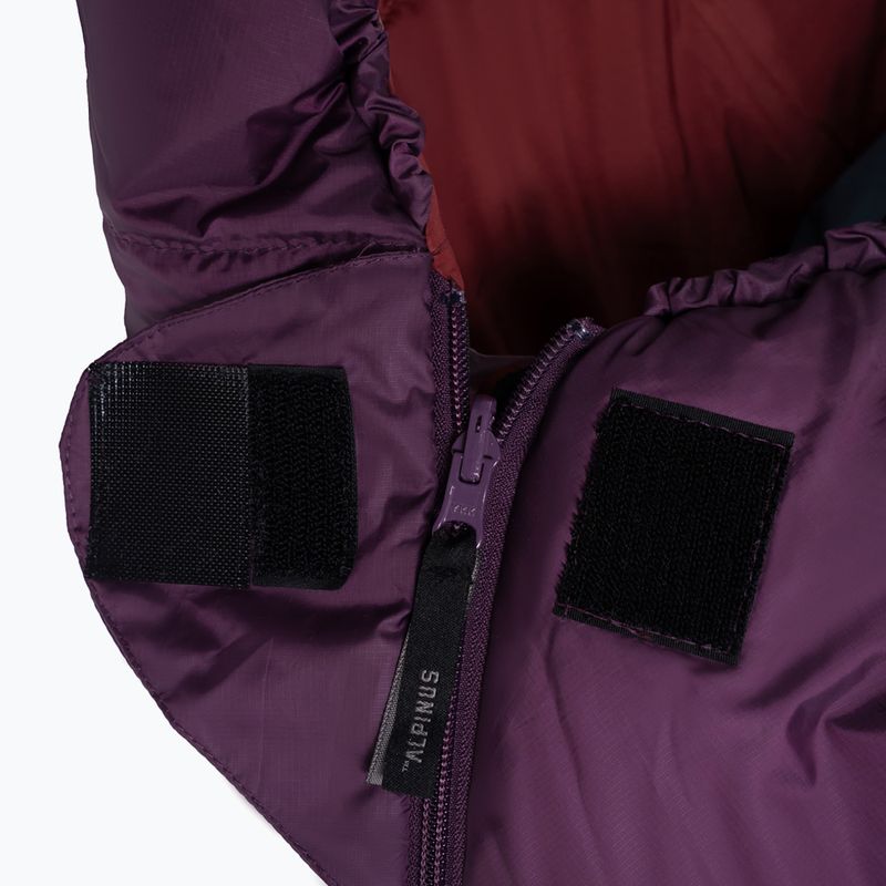 Śpiwór Alpinus Fiber Pro 1100 lewy burgundowy 3