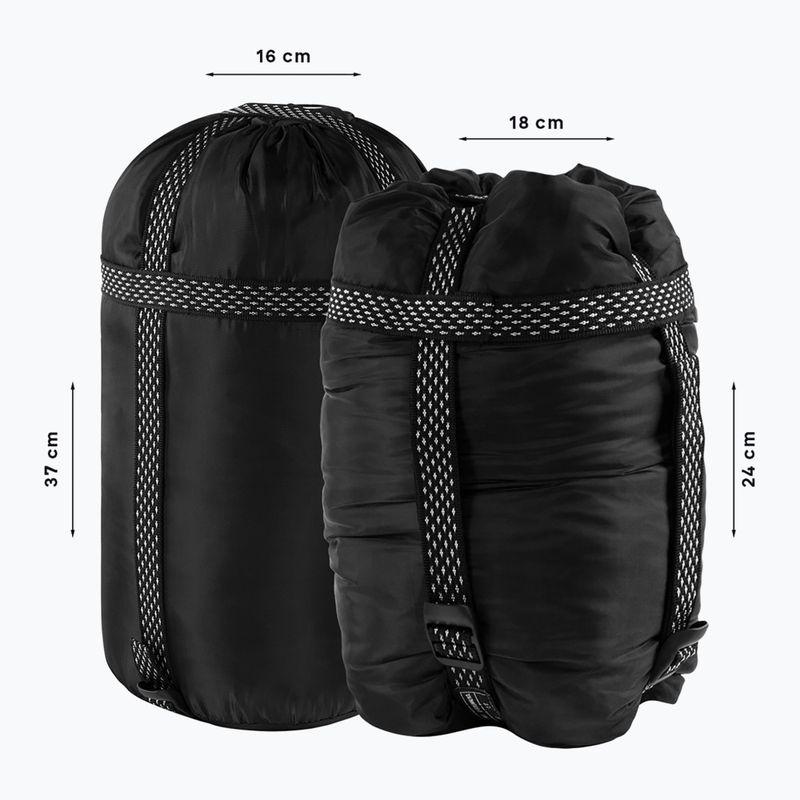 Śpiwór Alpinus Fiber Pro 1100 lewy burgundowy 8