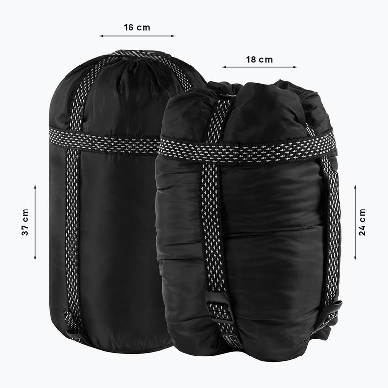 Śpiwór Alpinus Fiber Pro 1100 prawy burgundowy 8