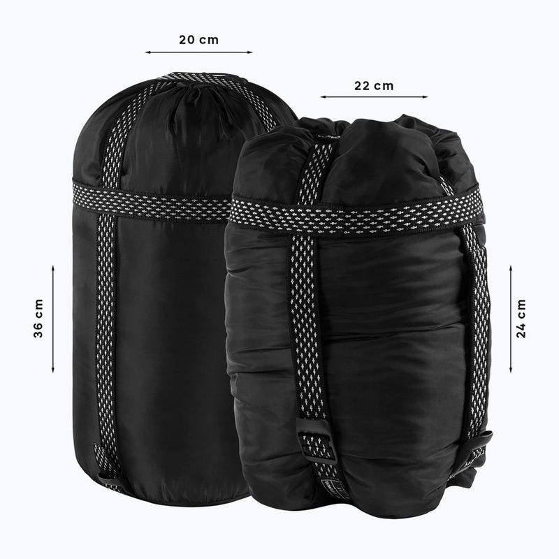 Śpiwór Alpinus Fiber Pro 1300 lewy szałwiowy 7