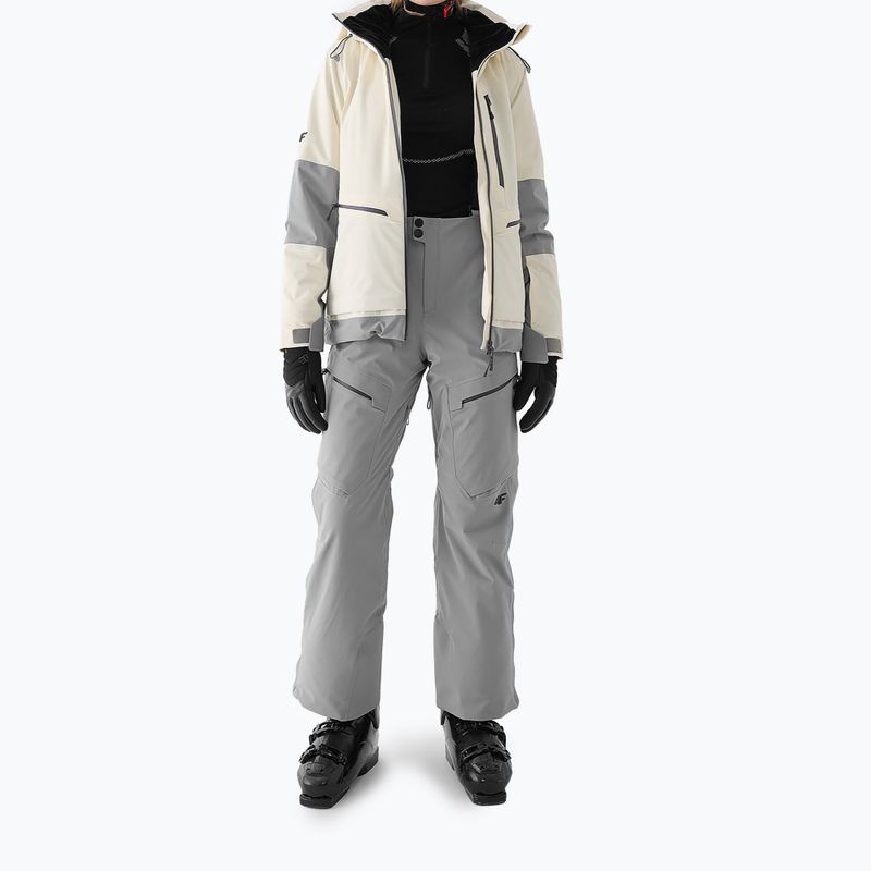 Spodnie narciarskie damskie 4F FNK F699 cold light grey 2