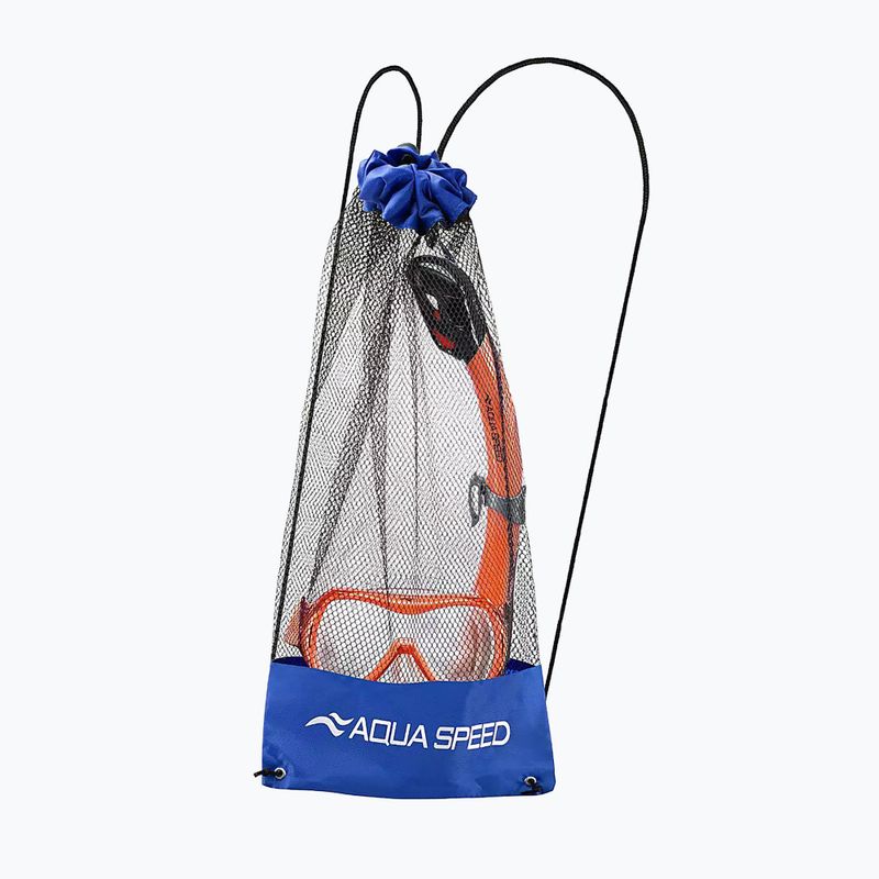 Zestaw do nurkowania dziecięcy AQUA-SPEED Alize FS + Samos + Mesh pomarańczowy 2