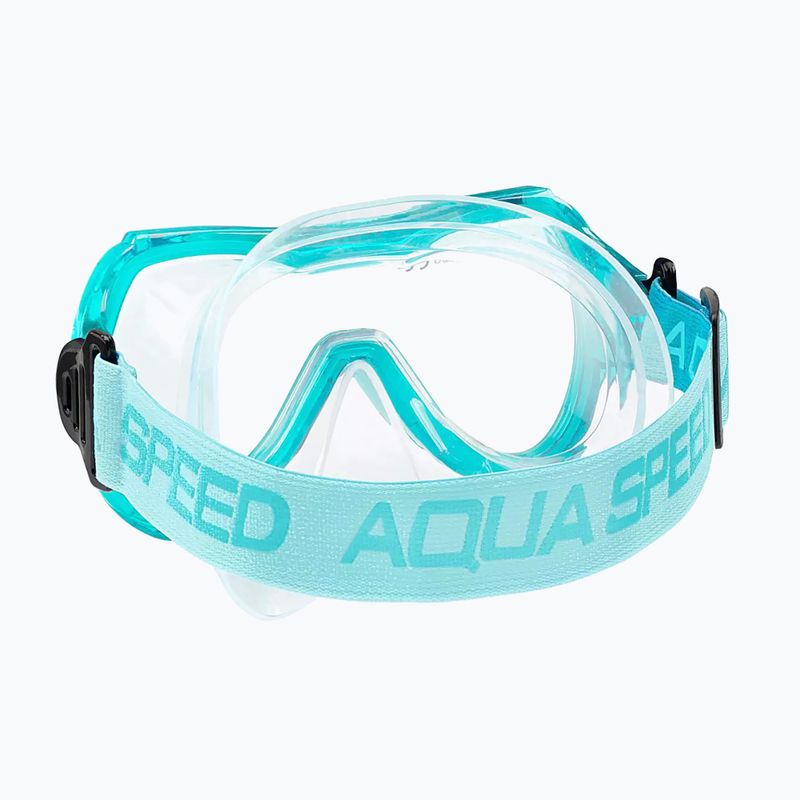 Zestaw do nurkowania dziecięcy AQUA-SPEED Alize FS + Samos + Mesh turkusowy 5