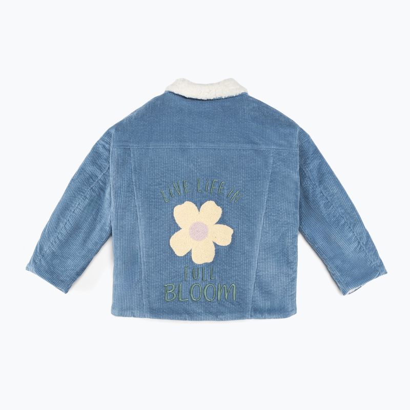 Kurtka dziecięca KID STORY Teddy air blue flowers 2