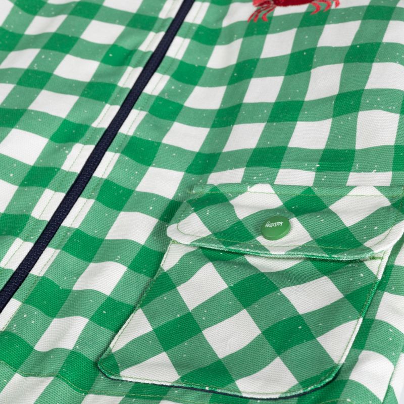 Kurtka dziecięca KID STORY Wiatroszczelna i Wodoodporna green grid 4