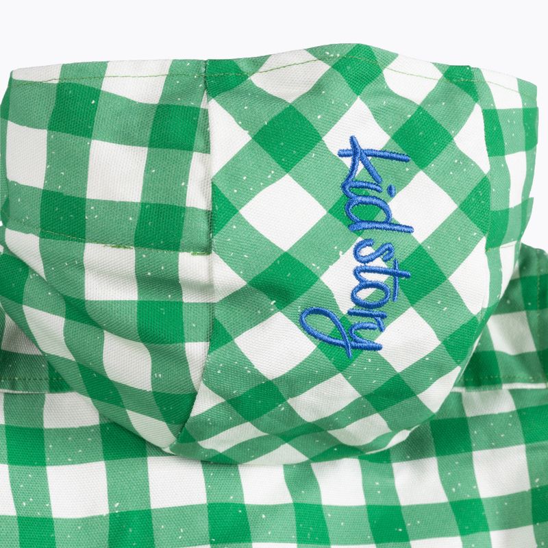 Kurtka dziecięca KID STORY Wiatroszczelna i Wodoodporna green grid 5