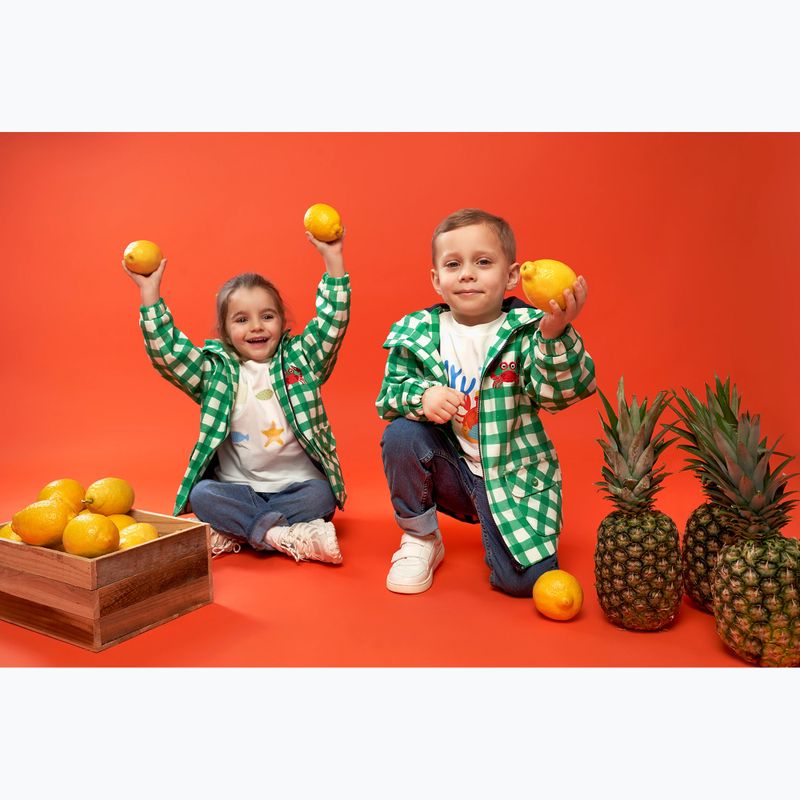 Kurtka dziecięca KID STORY Wiatroszczelna i Wodoodporna green grid 10
