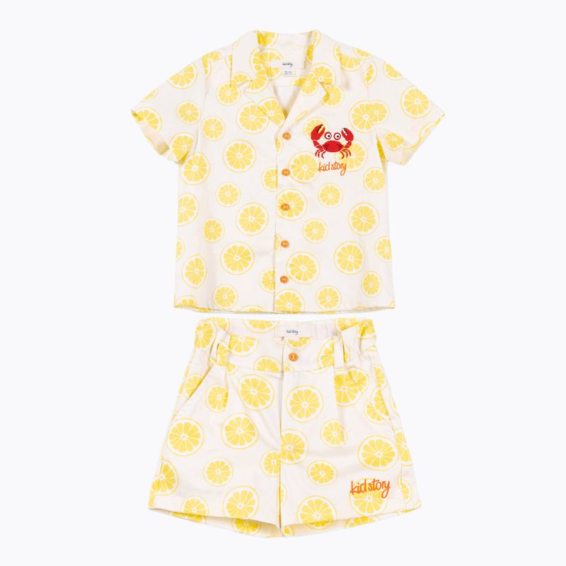 Komplet dziecięcy KID STORY Koszula i Spodenki lime paradise 4