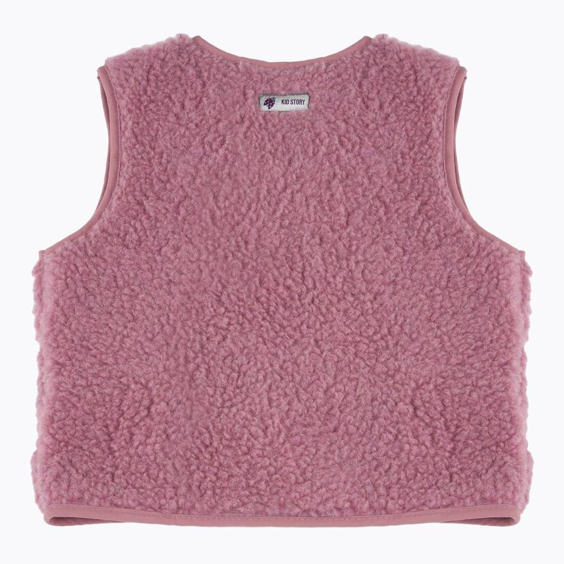 Bezrękawnik dziecięcy KID STORY Merino dusty pink 2