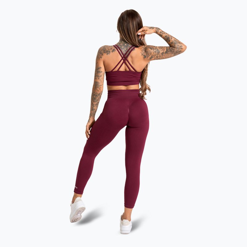 Biustonosz treningowy Gym Glamour Push Up 2.0 merlot 5