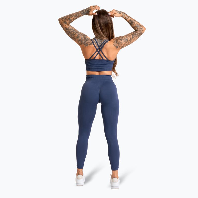 Biustonosz treningowy Gym Glamour Push Up 2.0 denim 4