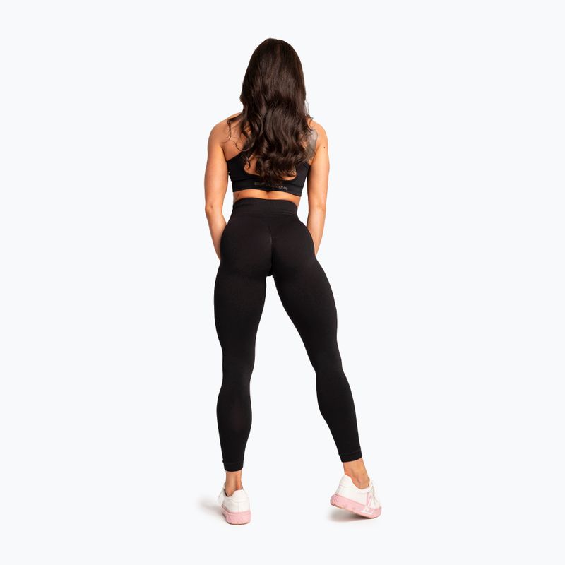 Legginsy damskie Gym Glamour Basic Scrunch black 3